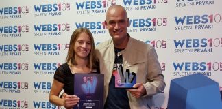 Websi Prvak 2021, ona-on.com - prevzem nagrade Luka Kogovšek & Tina Centrih