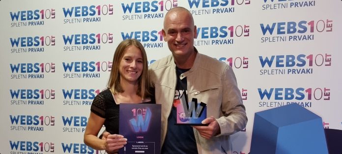 Websi Prvak 2021, ona-on.com - prevzem nagrade Luka Kogovšek & Tina Centrih